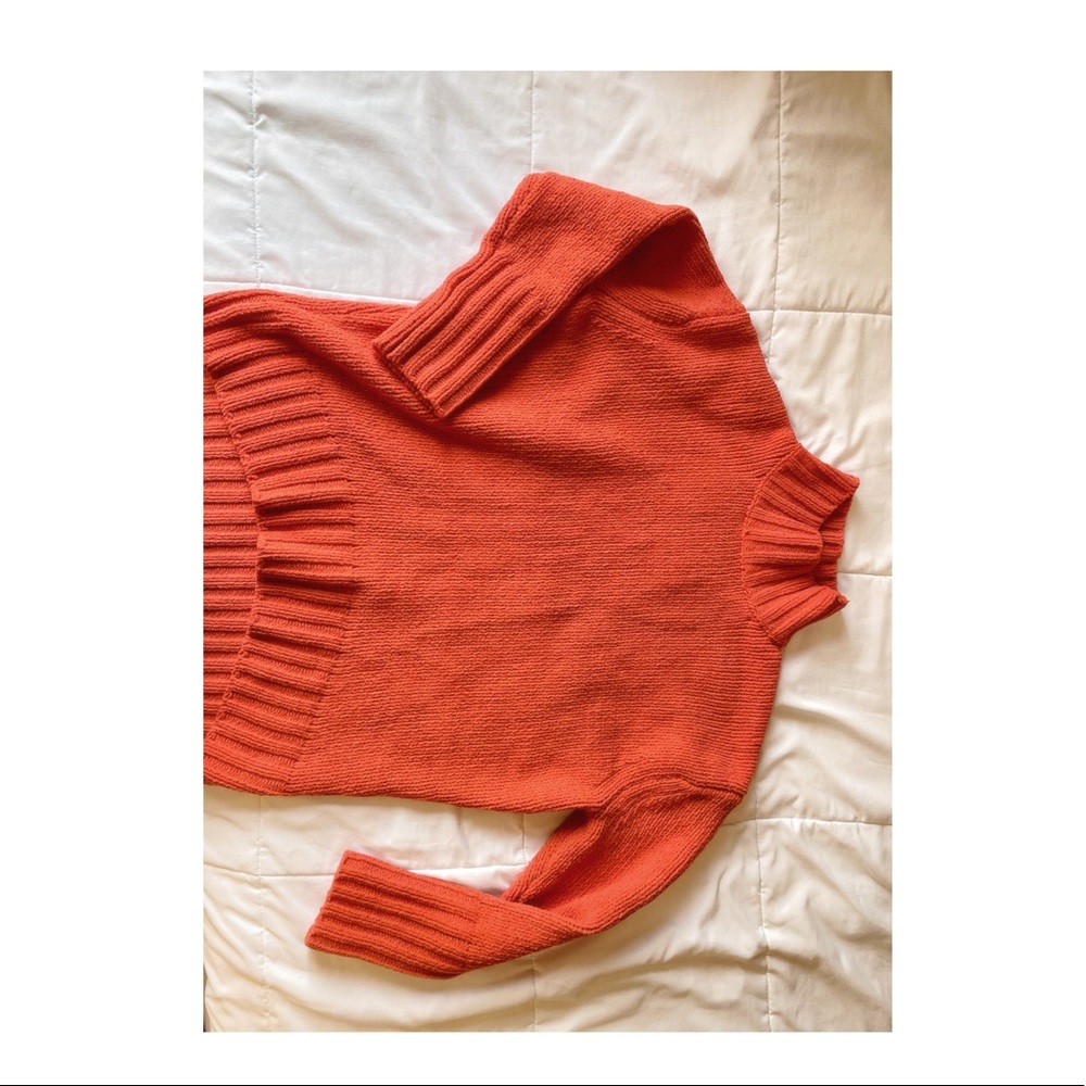 Soft Chenille blood orange sweater